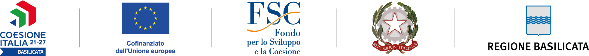 Coesione Italia 21-27 Basilicata, Unione europea, Fondo per lo Sviluppo e la Coesione, Repubblica Italiana e Regione Basilicata